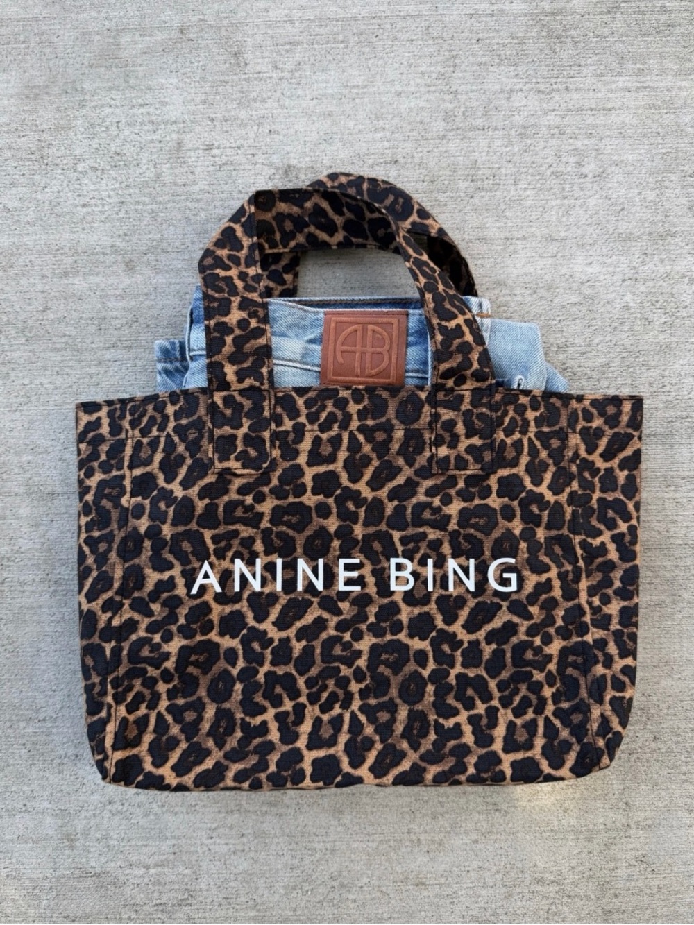 ISO Anine Bing Mini Leo Leopard Tote - Brown Leopard
